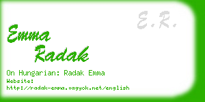 emma radak business card